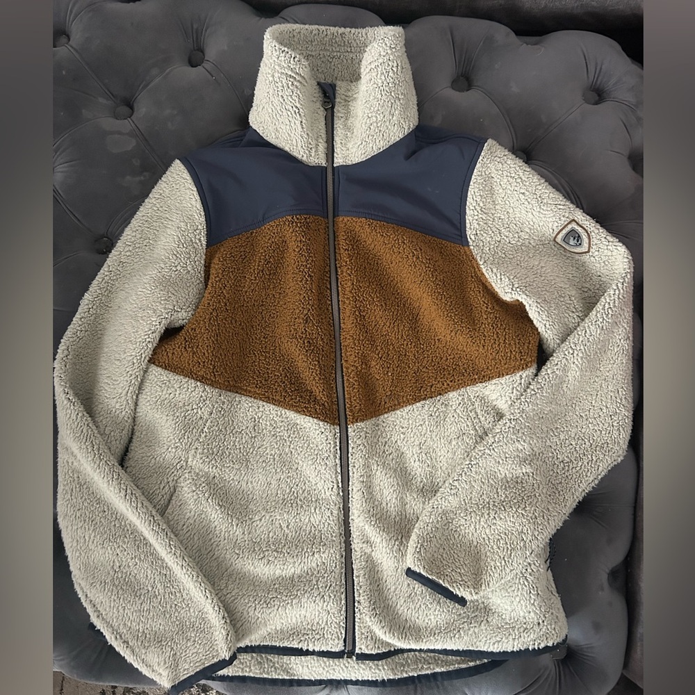 Kuhl Sherpa color block zip-up sweater - M